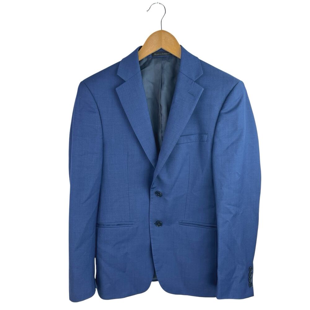 Calvin Klein Men's Blue Long Sleeve Two Button Notch Lapel Blazer Suit Jacket S